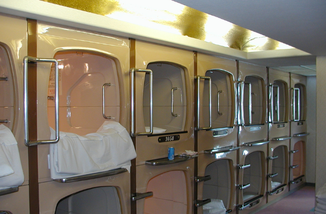capsule hotel interior